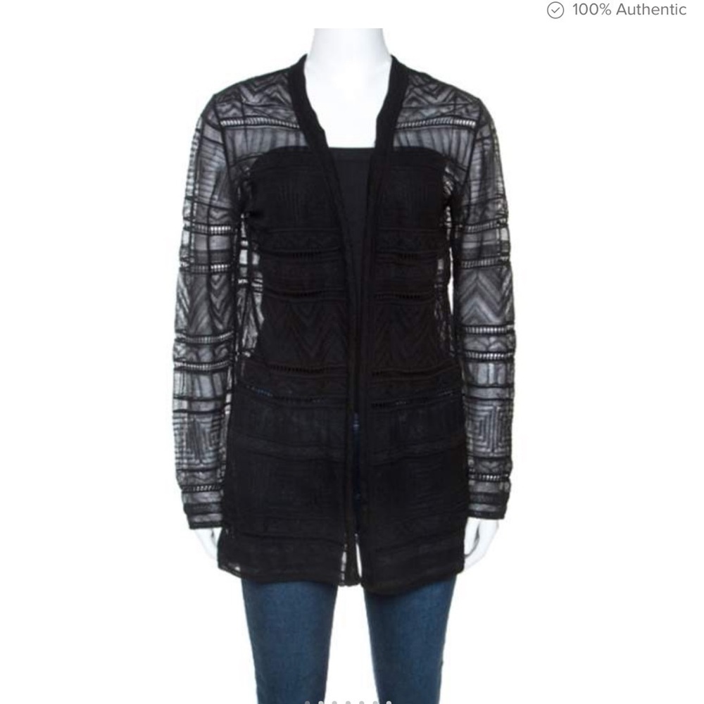 M Missoni Black Knitted Long Sleeve Cardigan M, size 40